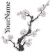 墨絵インク | 桜 | オーダーメイドビニールステッカー シール (正面)