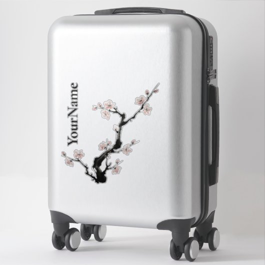 墨絵インク | 桜 | オーダーメイドビニールステッカー シール (スーツケース)