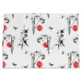 墨絵イ日本のンク絵画ズ ラージペーパーバッグ (正面)