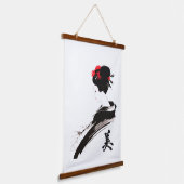 墨絵美しい 吊り下げ型タペストリー (傾斜あり)