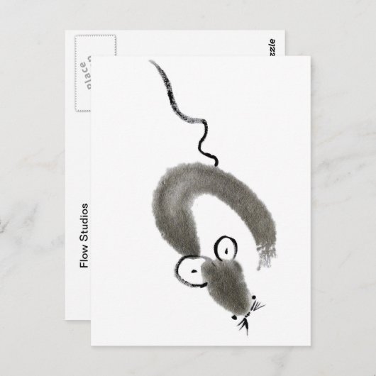 墨絵 ポストカード (正面/裏面)