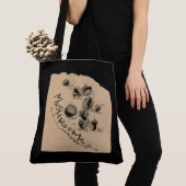 墨絵_マッシュルーム トートバッグ (クローズアップ)