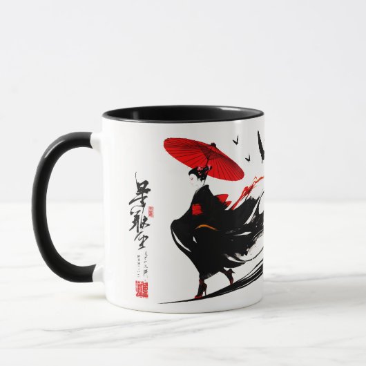 墨絵。#3 マグカップ (左)