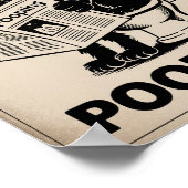 壁おもしろいアート – ウンチしてる？トイレに猫 ポスター (角)