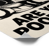 壁おもしろいアート – ウンチしてる？トイレに猫 ポスター (角)