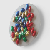 壁おもしろいカラフル時計チョコレートイースターエッグ ラージ壁時計 (傾斜)