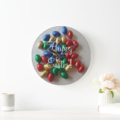 壁おもしろいカラフル時計チョコレートイースターエッグ ラージ壁時計 (ホーム)