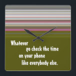 壁おもしろい時計 スクエア壁時計<br><div class="desc">壁おもしろい時計</div>