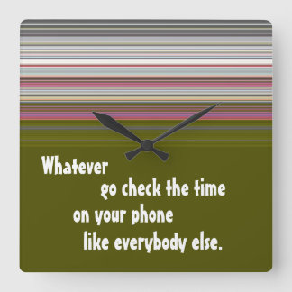 壁おもしろい時計 スクエア壁時計