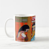 壁お洒落壁画キッズアート コーヒーマグカップ (左)