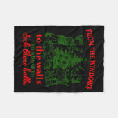 壁から窓まで、私はもうすぐデッキを張る フリースブランケット (正面(横))