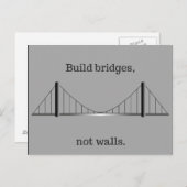 壁ではなく橋を造りなさい。 ポストカード (正面/裏面)