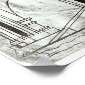 壁とアーチの断面 ポスター (角)