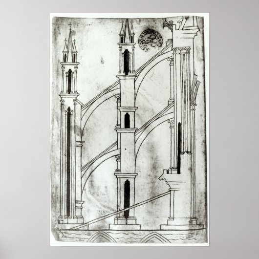 壁とアーチの断面 ポスター (正面)