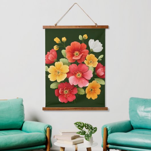 壁とアート 吊り下げ型タペストリー (リビング)