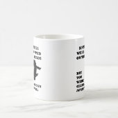 壁にぶつけられた 面白いマグカップ コーヒーマグカップ (中央)