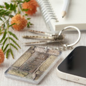 壁にもう一つ煉瓦が積み上がっている キーホルダー (正面右)