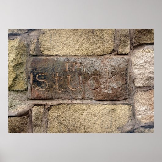 壁にもう一つ煉瓦が積み上がっている ポスター (正面)