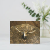 壁に取り付けられたロングステアの頭部 ポストカード (スタンド正面)