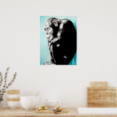 壁に向かって ポスター (キッチン)