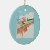 壁に坐るHumpty Dumpty セラミックオーナメント (右)