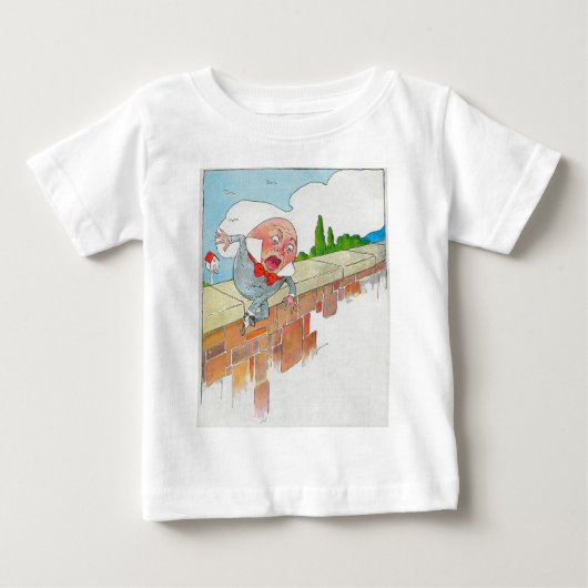 壁に坐るHumpty Dumpty ベビーTシャツ (正面)