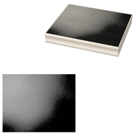 壁に掛けられた時計の白黒写真 ラバースタンプ (押印)