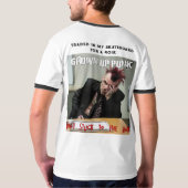 壁に貼り付いた物 – 大人のパンク Tシャツ (裏面フル)