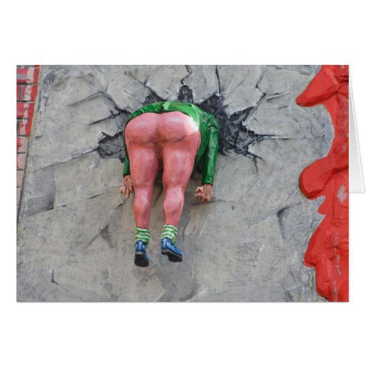 壁に頭を突き刺す (正面横)