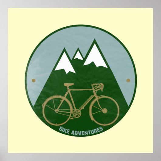 壁のための自転車アドベンチャープリント ポスター (正面)