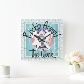 壁のまわりに時計の揺れ – SRF スクエア壁時計 (ホーム)