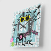 壁のまわりに時計の揺れ – SRF スクエア壁時計 (傾斜)