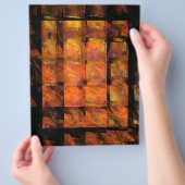 壁のアブストラクトアートフライヤー チラシ (手)