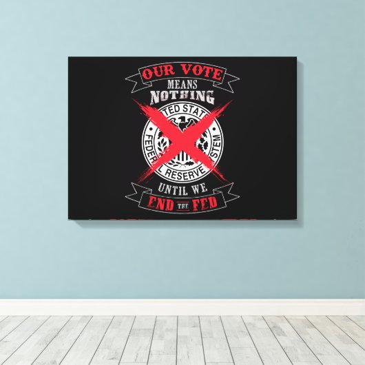 壁のアート食べ物を与えを終了する キャンバスプリント (インサイチュ (ウッドフロア))