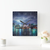 壁のカスタマイズ時計 スクエア壁時計 (ホーム)