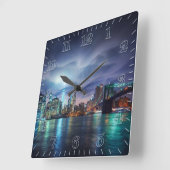 壁のカスタマイズ時計 スクエア壁時計 (傾斜)