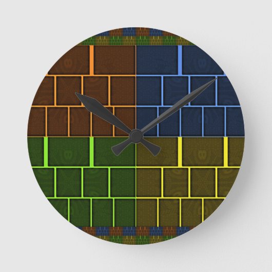 壁のキャンバス ラウンド壁時計 (正面)