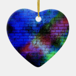 壁のグラフィティ セラミックオーナメント