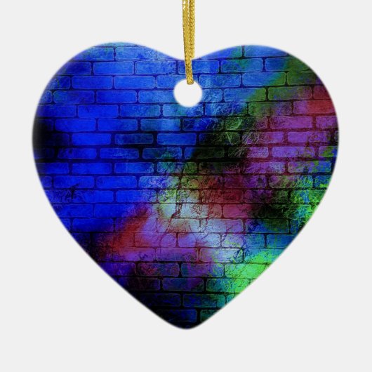 壁のグラフィティ セラミックオーナメント (正面)