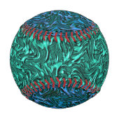 壁のシンプルな緑と青のテクスチャのように見える 野球ボール (裏面)