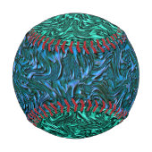 壁のシンプルな緑と青のテクスチャのように見える 野球ボール (正面)