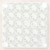 壁のスカル ガラスコースター (裏面)