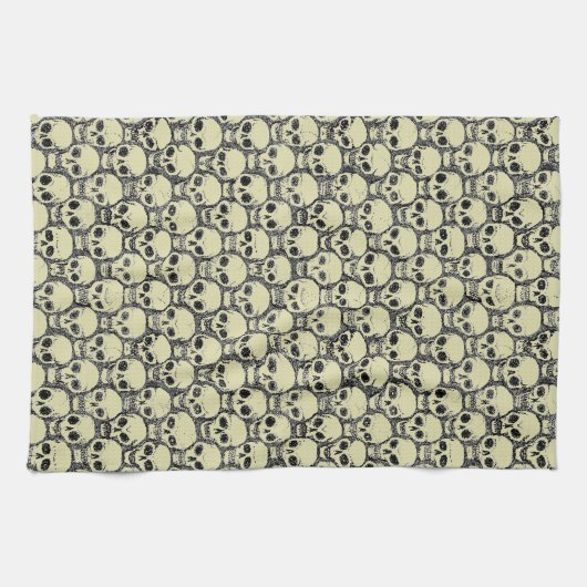 壁のスカル キッチンタオル (横)