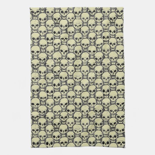 壁のスカル キッチンタオル (縦)