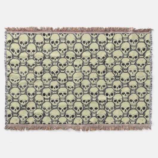 壁のスカル スローブランケット (正面)