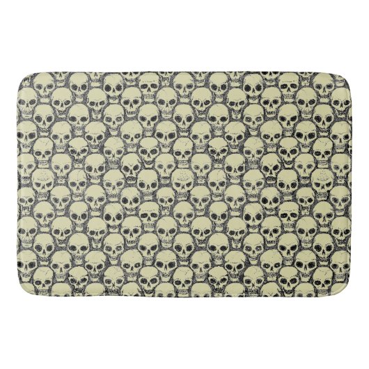 壁のスカル バスマット (正面)