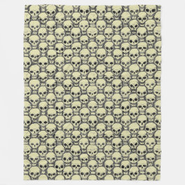 壁のスカル フリースブランケット