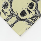 壁のスカル フリースブランケット (角)