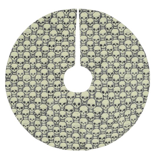 壁のスカル ブラッシュドポリエステルツリースカート (正面)