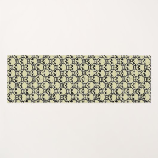 壁のスカル ヨガマット (正面(横))